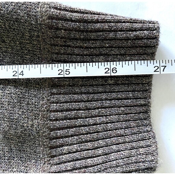 True Rock Brown Quarter Zip Sweater Long Sleeve Cotton Blend Knit Menswear Sz XL - Picture 8 of 10